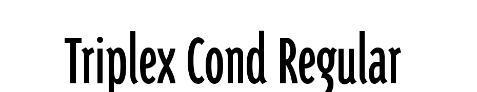 Triplex Cond Regular Yazı tipi ücretsiz indir